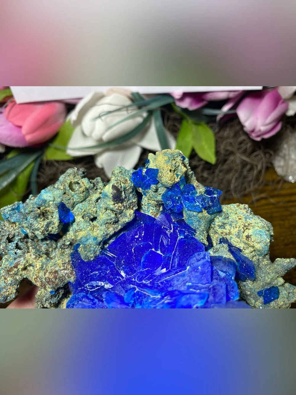 Blue Chalcanthite On Matrix